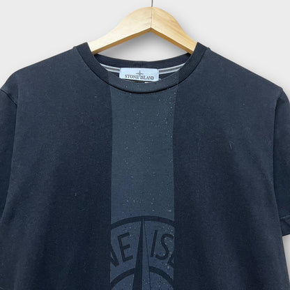 T-shirt Stone Island imprimé vertical noir - S