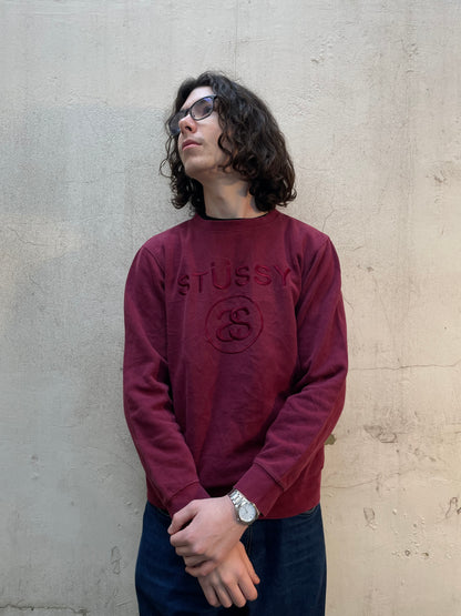 Sweat Stussy Bordeaux S Logo - L