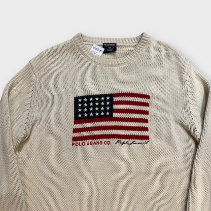 Pull Flag Ralph Lauren Blanc - M