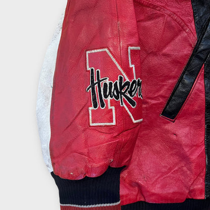 Veste en Cuir Des Nebraska Huskers - XXL