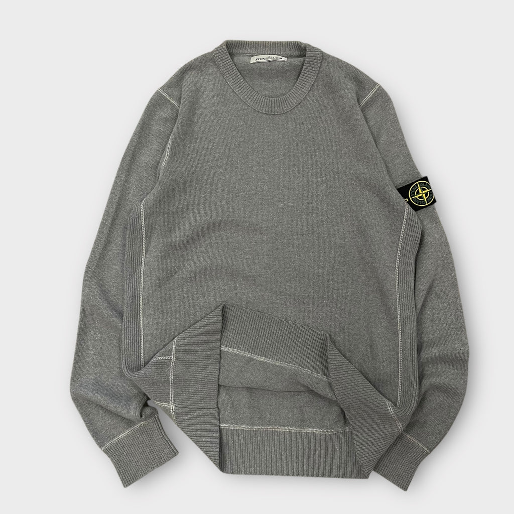 Pull laine Stone Island gris - L