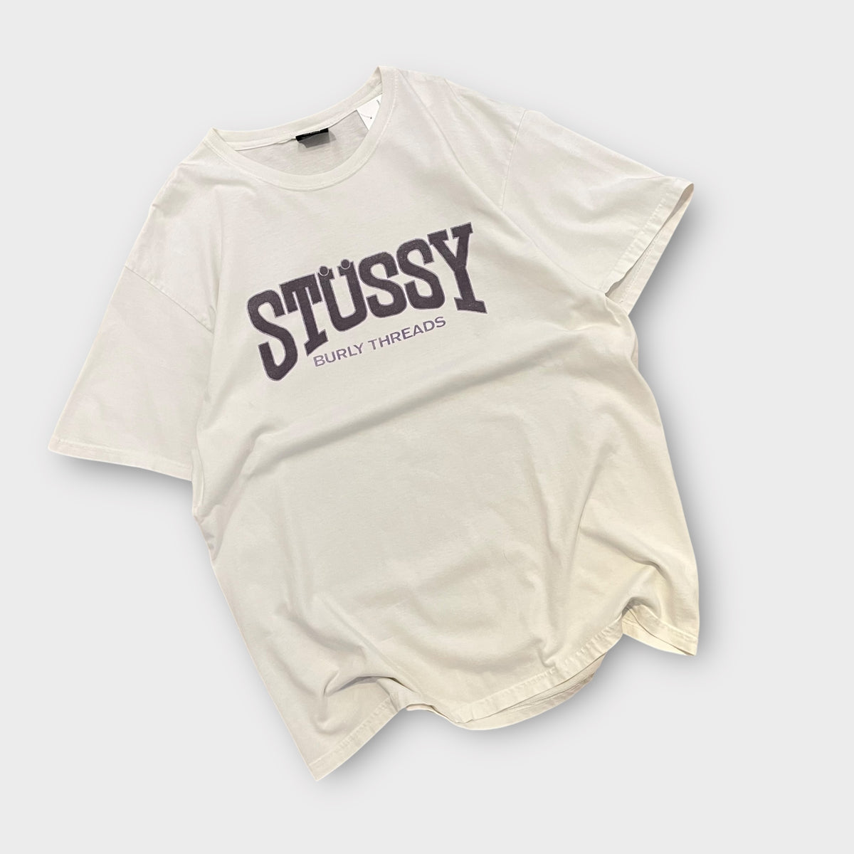 T-shirt Stussy blanc "Burly Threads" - L