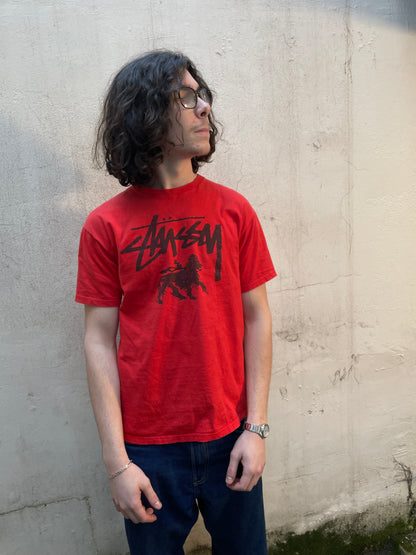 T-shirt Stussy vintage 00's rouge - L