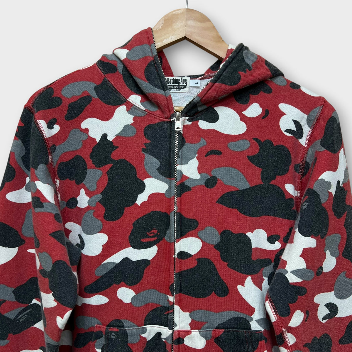 Veste Bape Shark rouge - L (Fit M)