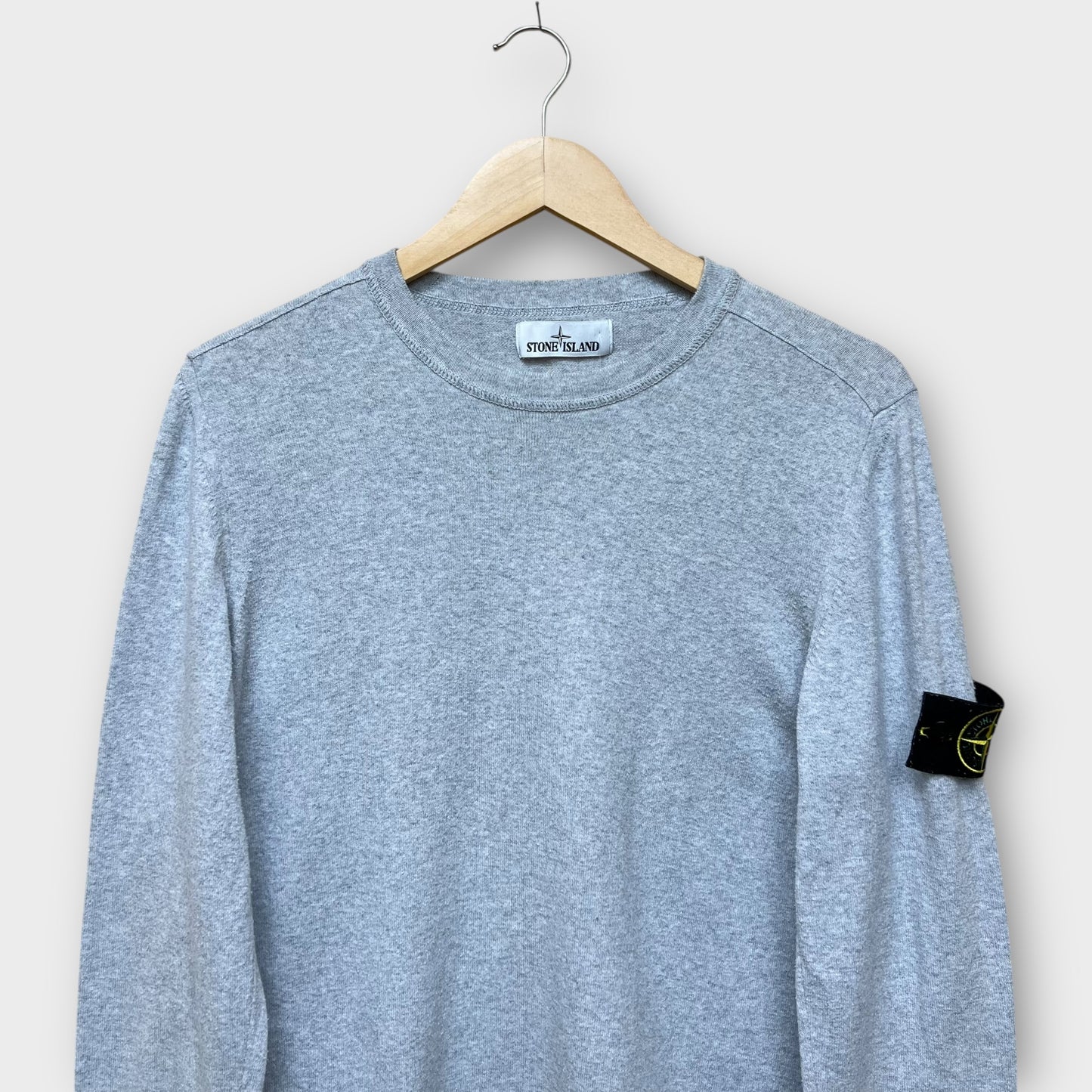 Pull fin Stone Island gris - L