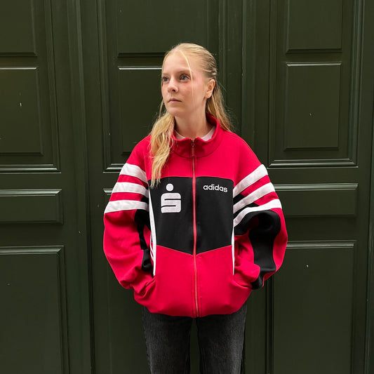 Veste Adidas vintage 90's rouge/noir - M