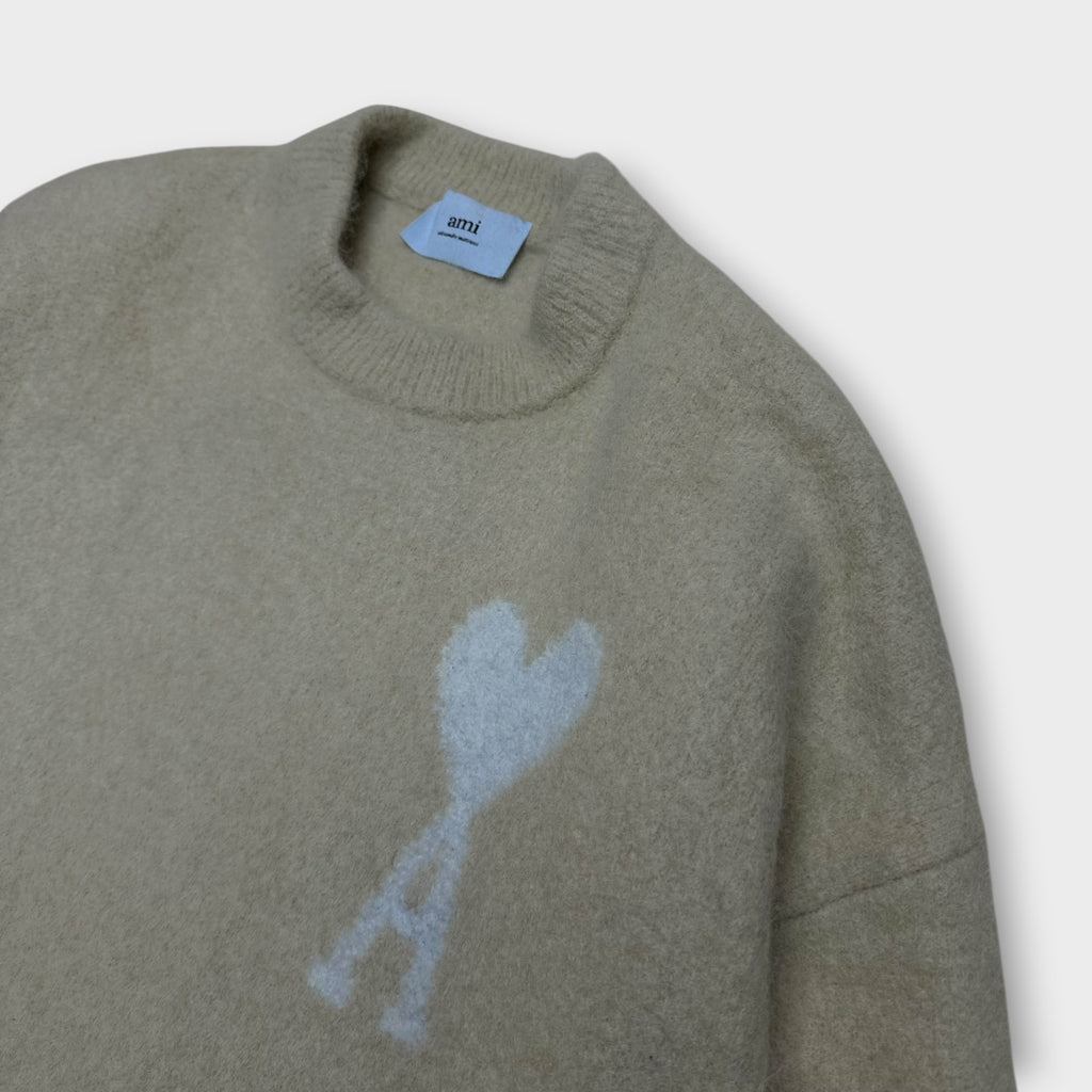 Pull AMI Paris Alpaga Beige - M
