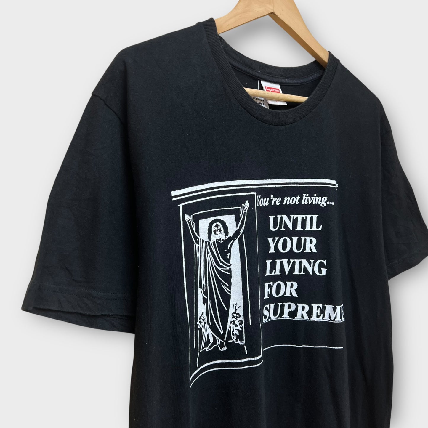 T-shirt Supreme "You're Not Living" noir - L