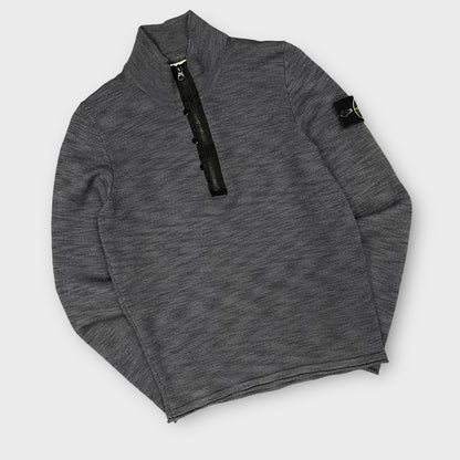 1/4 Zip Stone Island gris - S