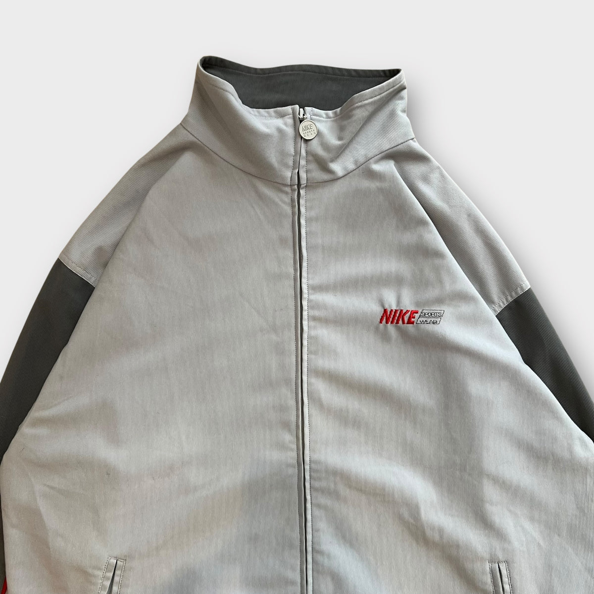 Veste Nike vintage 90/00's grise/rouge - XL
