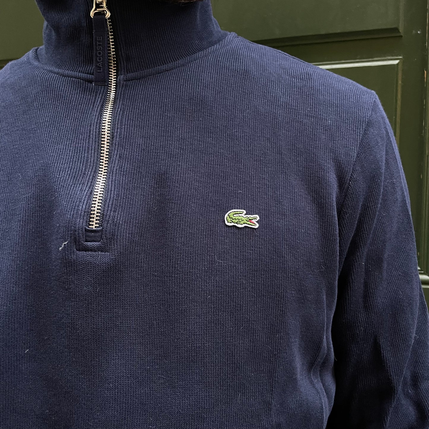 1/4 Zip Lacoste navy - XL