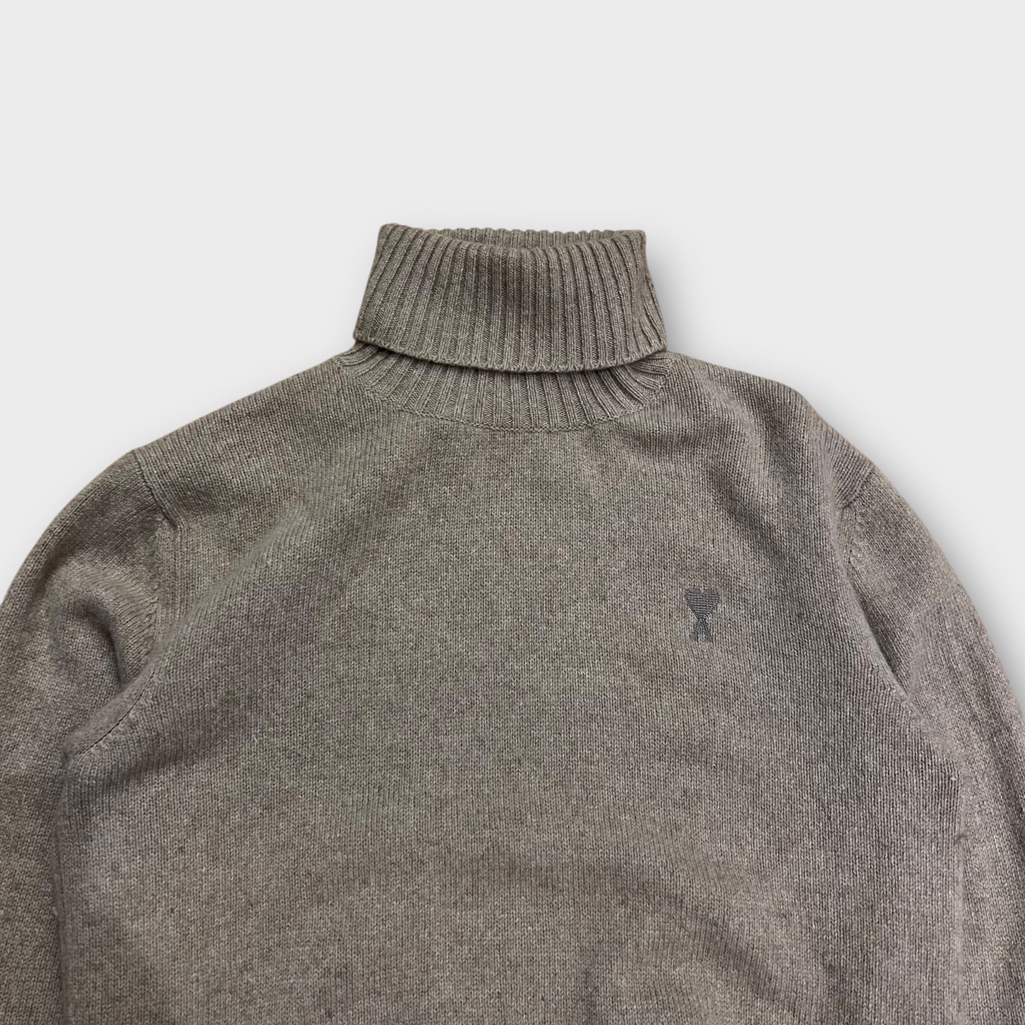 Col Roulé Cachemire Ami Paris Beige - L