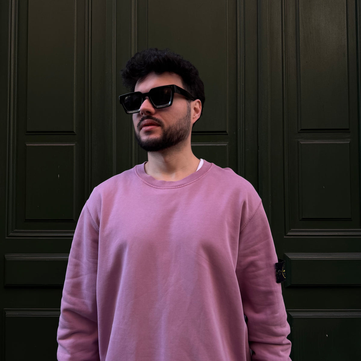 Sweat Rose Stone Island - XXL (usure aux manches)