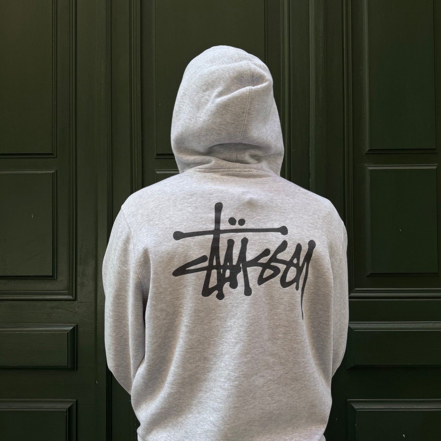 Basic Hoodie Stussy gris - L