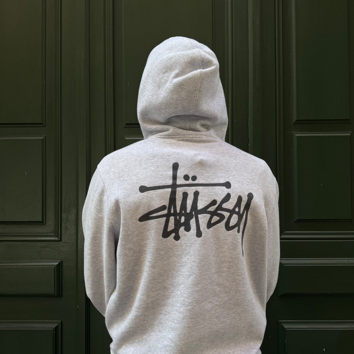 Basic Hoodie Stussy gris - L