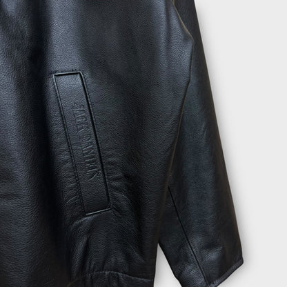 Veste Cuir Noir Jack Daniels - L