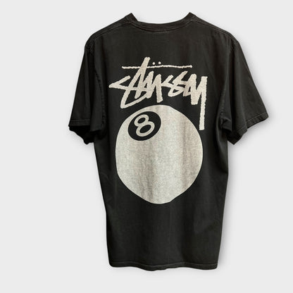 T-Shirt Stussy Noir 8Ball - M