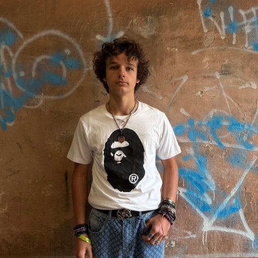 t-shirt Bape blanc - S
