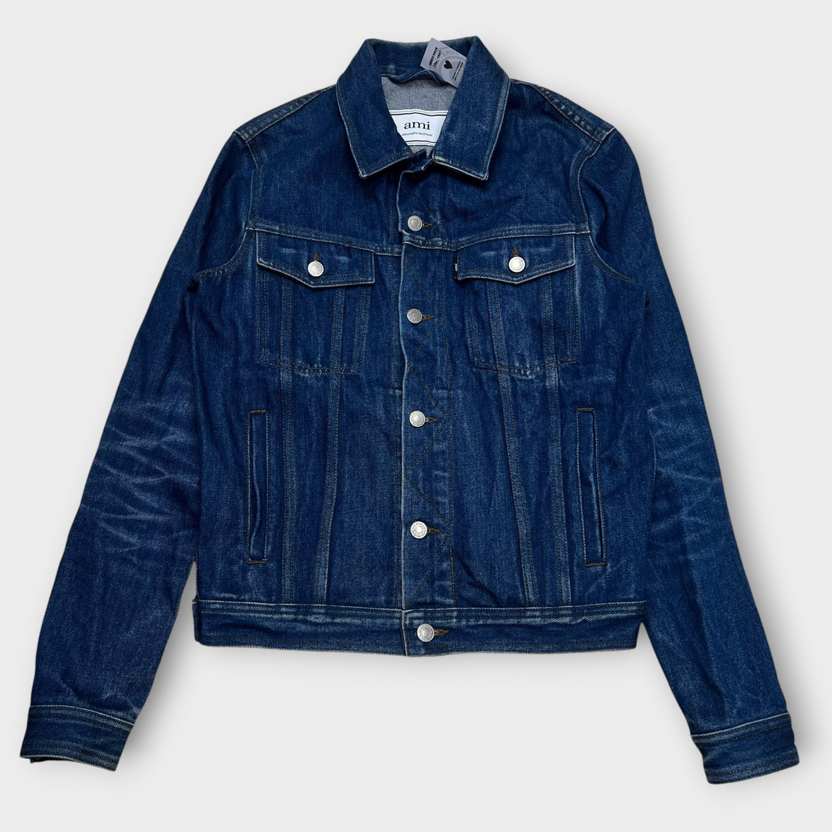 Veste en denim AMI PARIS S marine