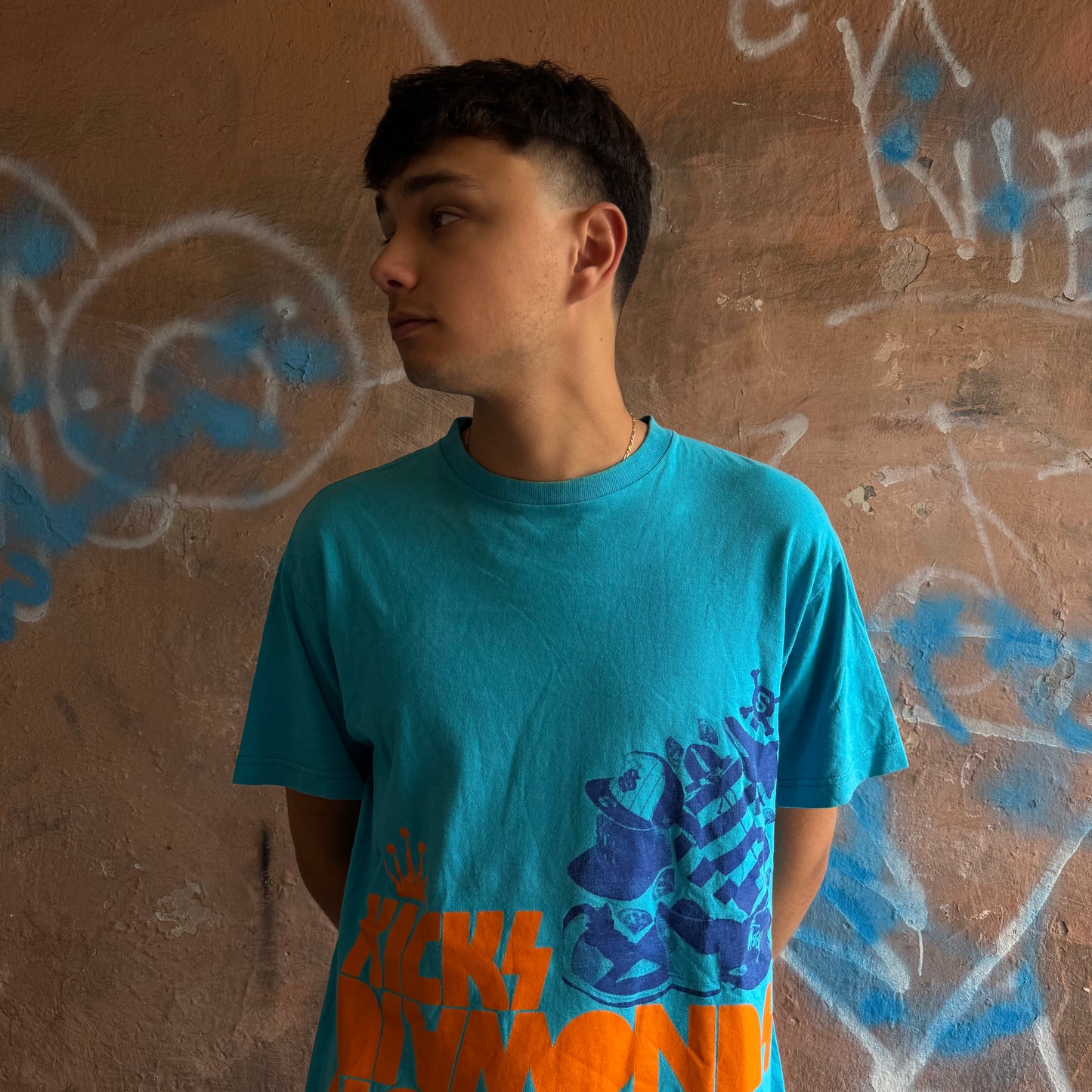 t-shirt stussy Vintage bleu - L