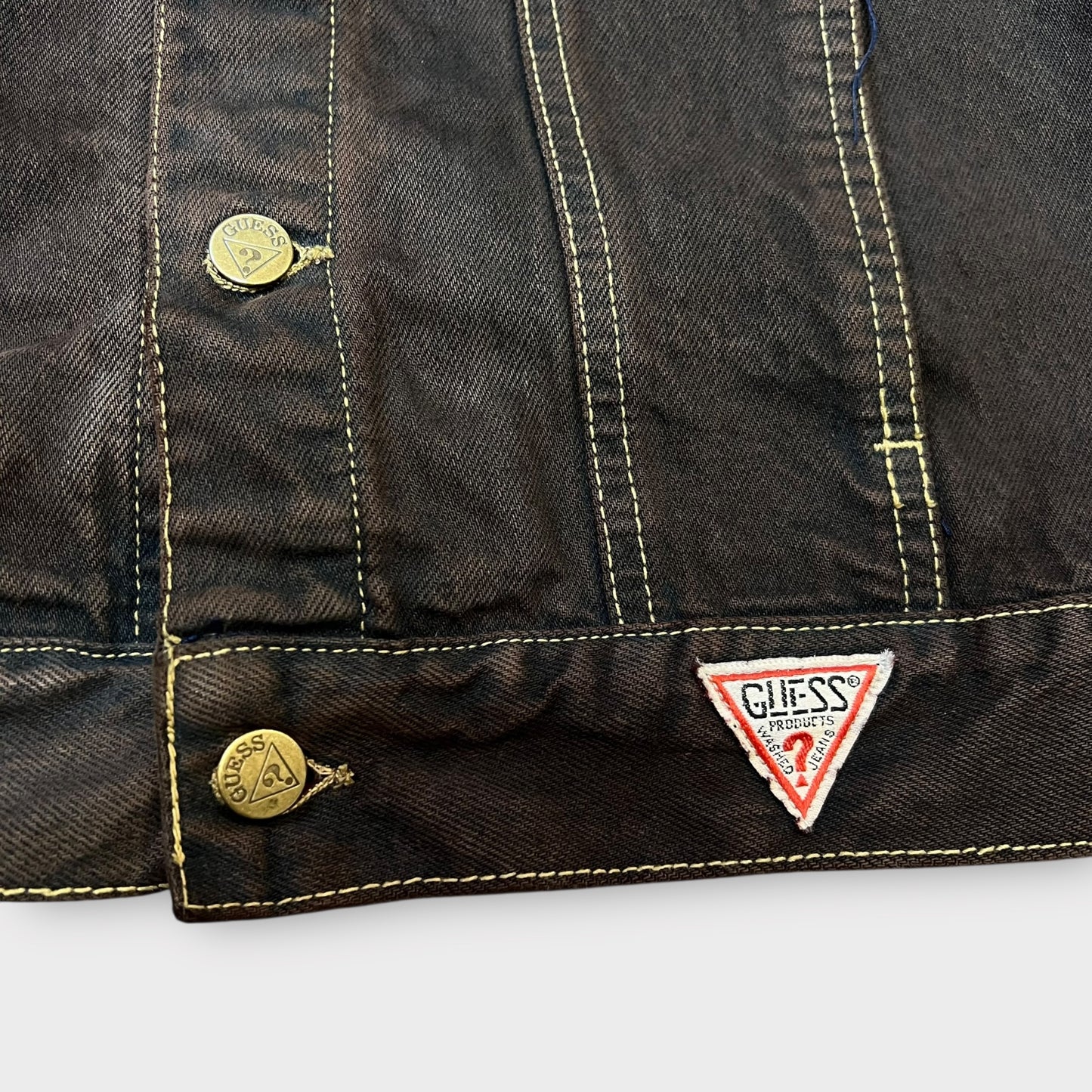 Veste en Jeans Guess Vintage 80's Made in USA marron - S