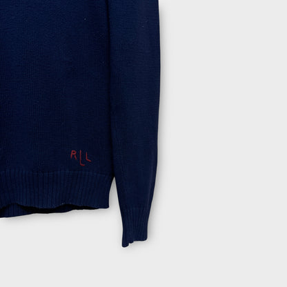 Pull Flag Ralph Lauren bleu - S Femme