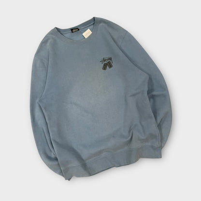 Sweat Stussy "Domino" bleu - L