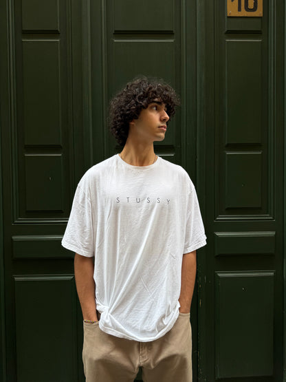 T-shirt stussy blanc "Tribe center spellout" - XL