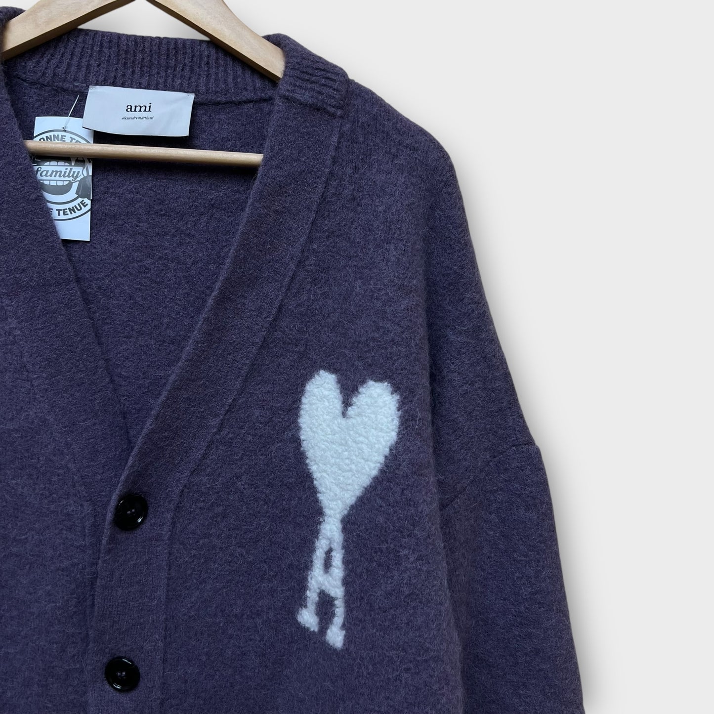 Cardigan Ami Paris violet en Alpaga - XL