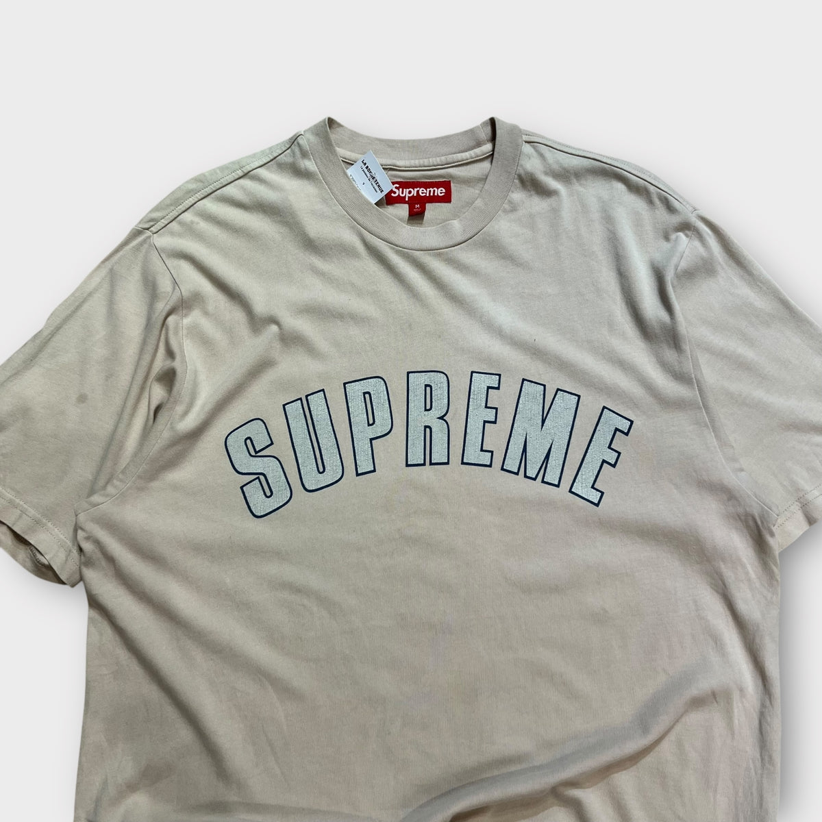 T-shirt Supreme Cracked Arc Logo 'Tan Light' - M