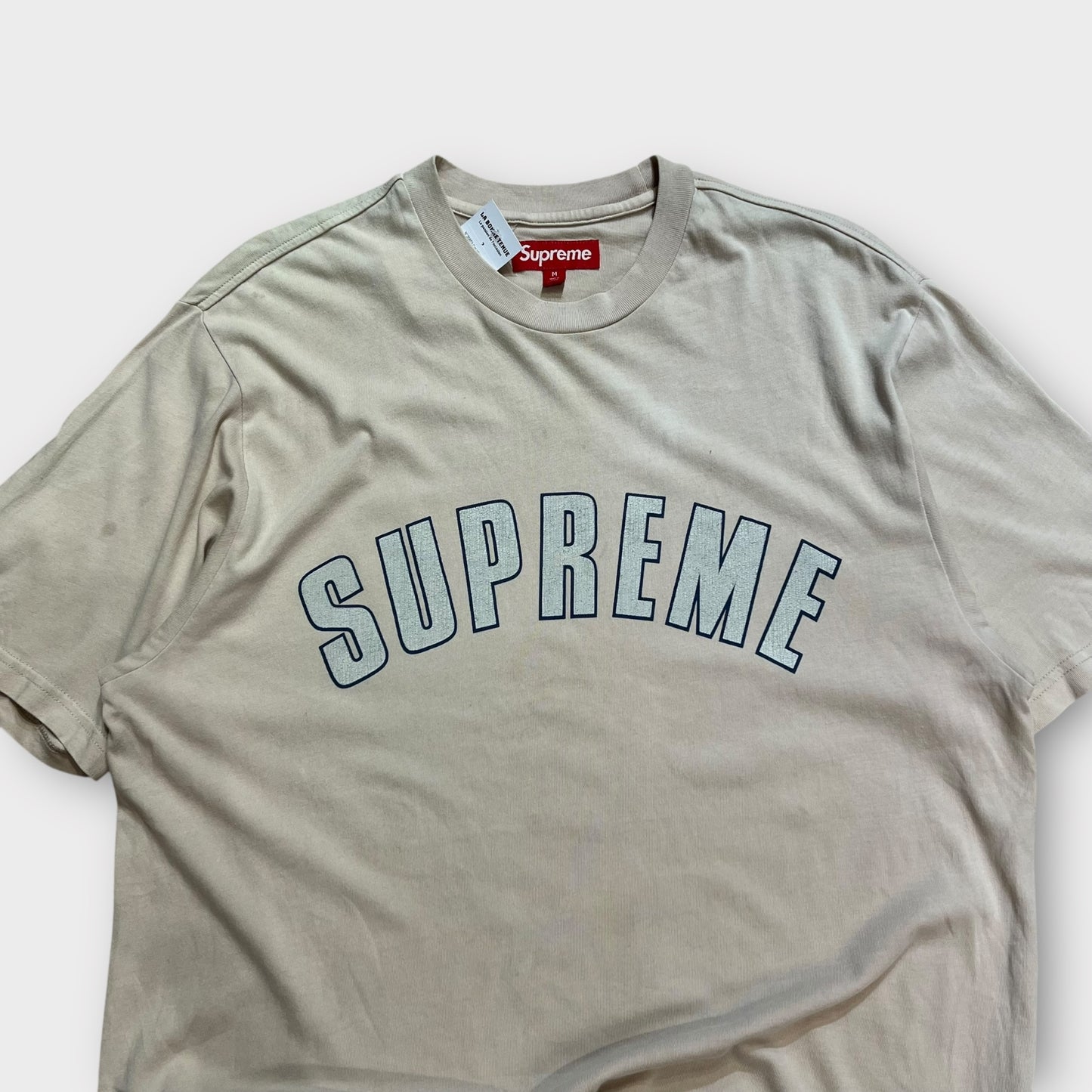 T-shirt Supreme Cracked Arc Logo 'Tan Light' - M
