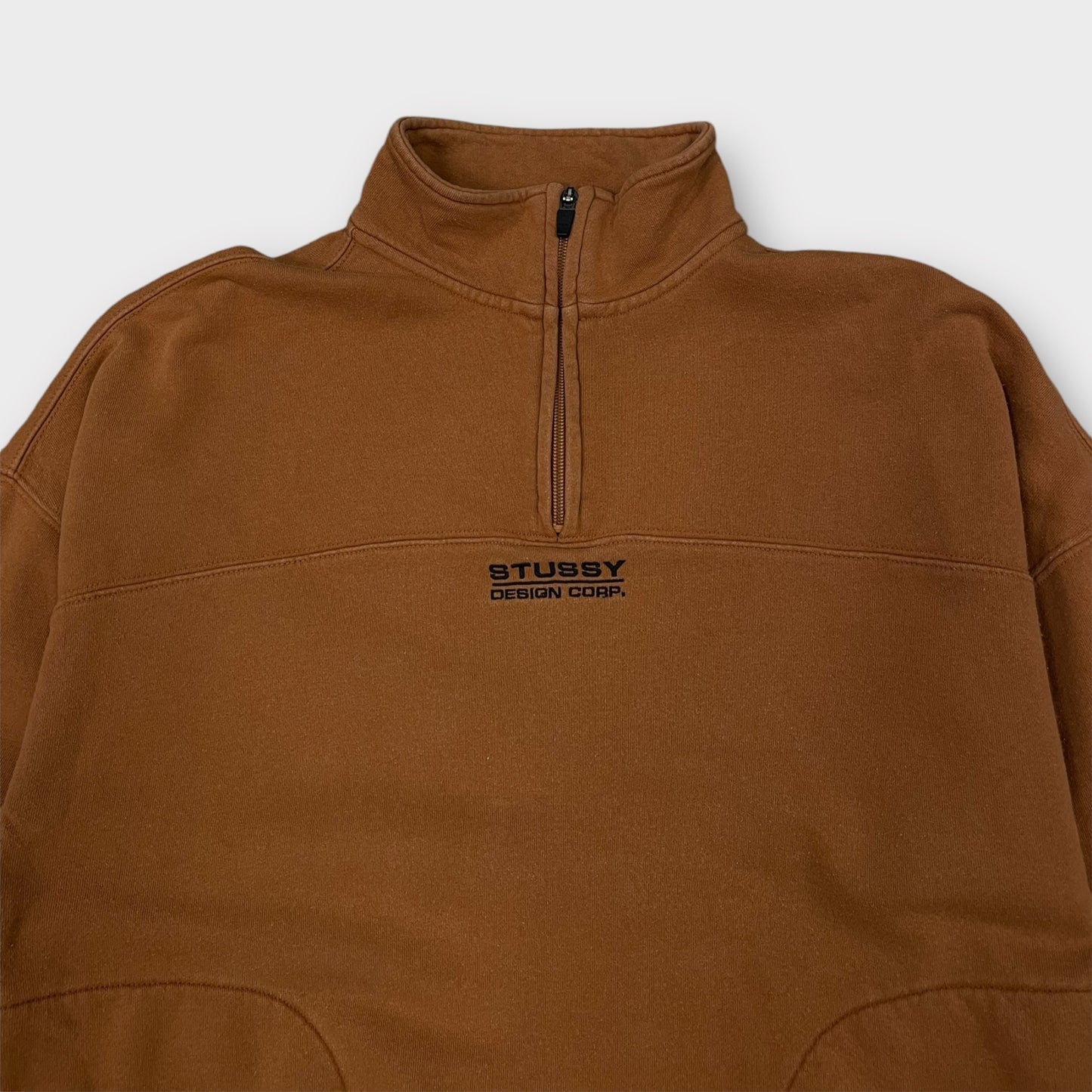 Sweat 1/4 Zip Stussy orange - M