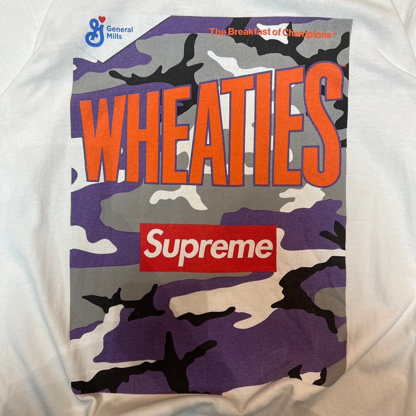 T-shirt blanc Supreme x wheaties - M