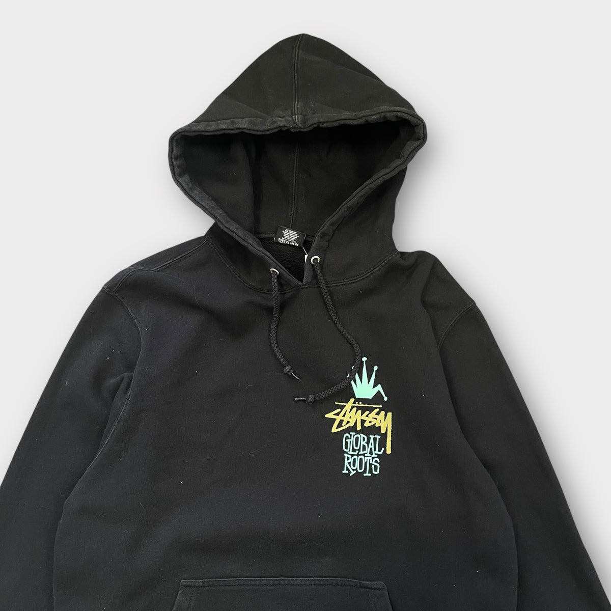 Hoodie Stussy noir Global Roots noir - M