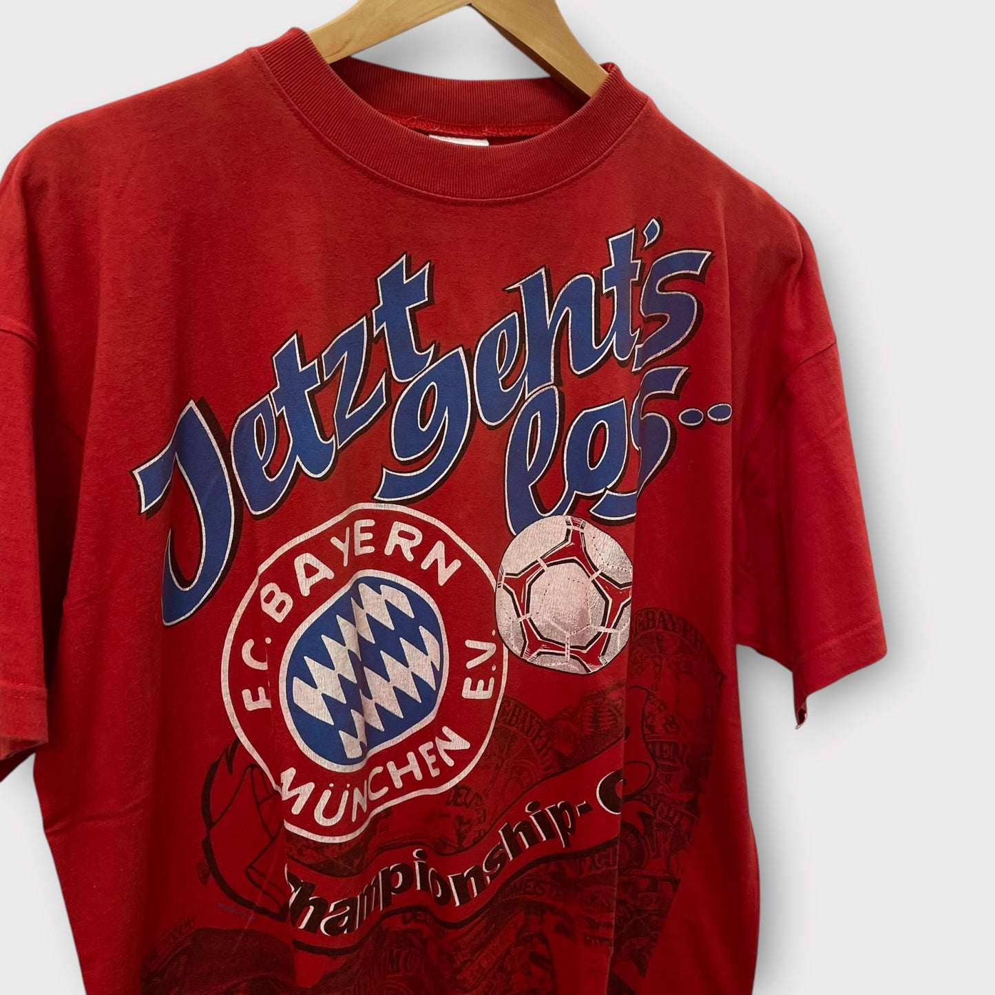 T-shirt vintage rouge Bayern 90' - M