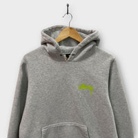 Hoodie Stussy gris classic logo vert - L
