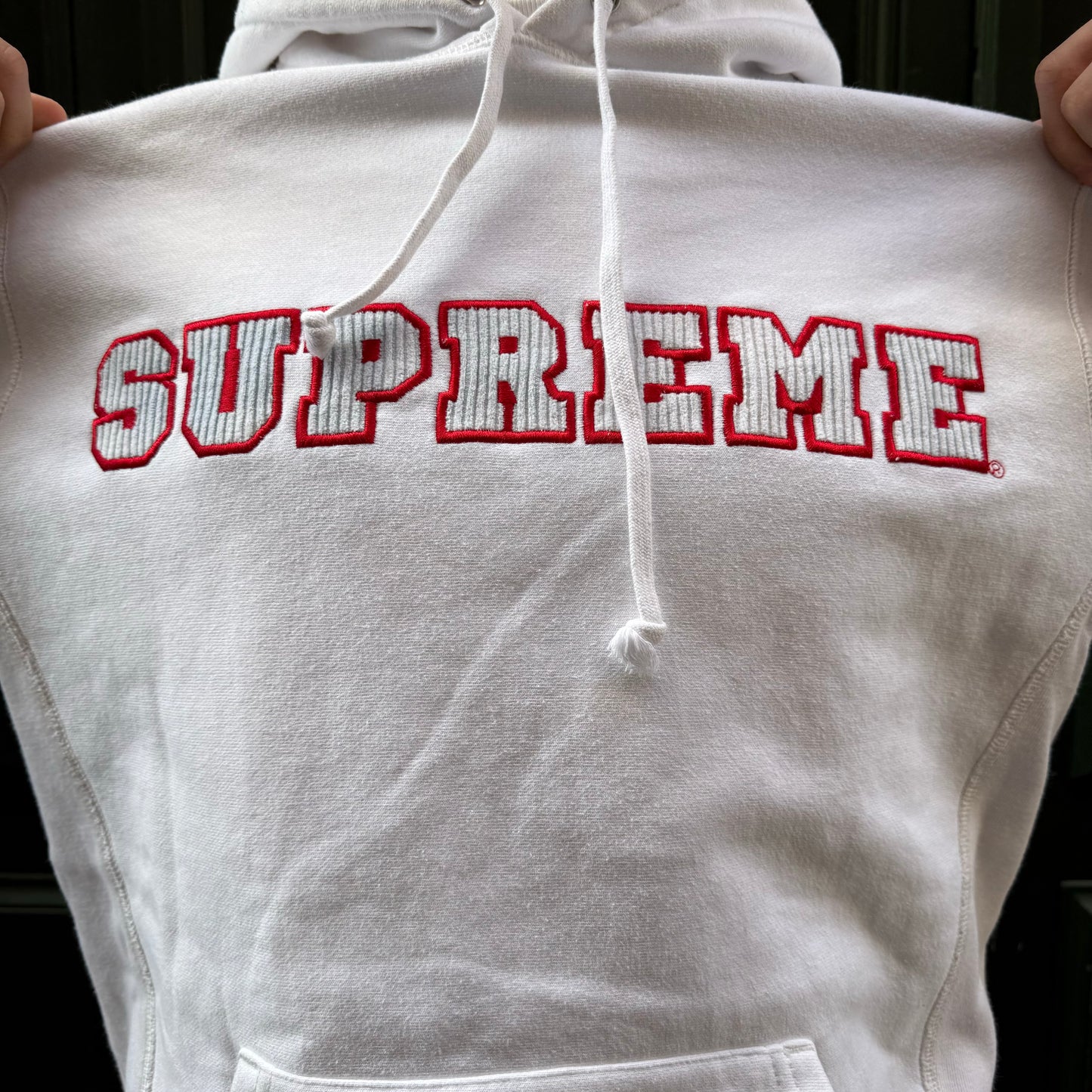 Hoodie Supreme blanc - M