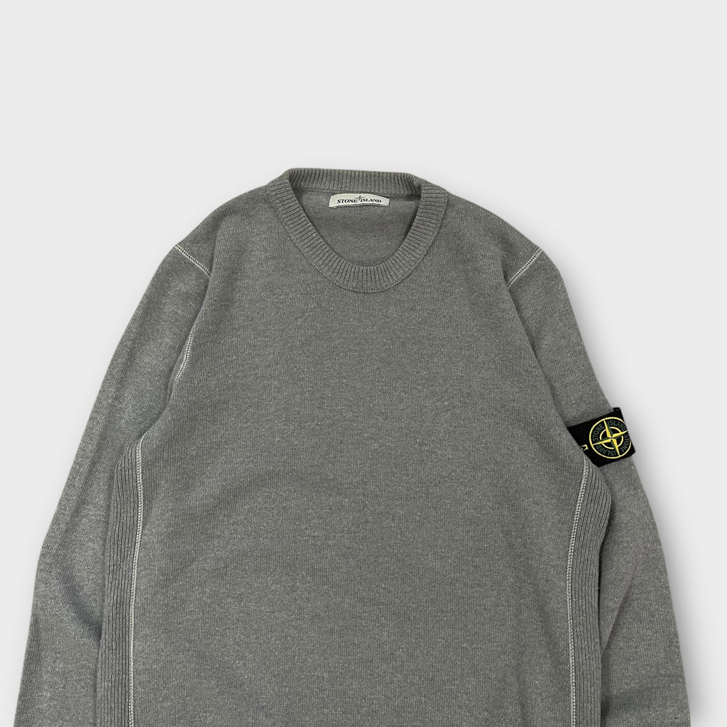 Pull laine Stone Island gris - L