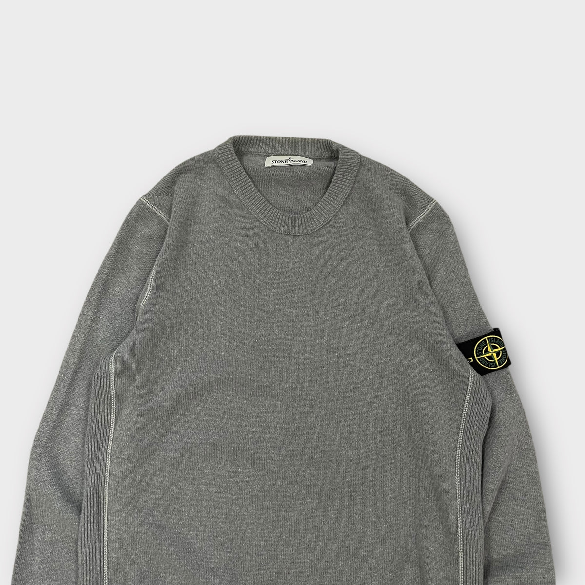 Pull laine Stone Island gris - L