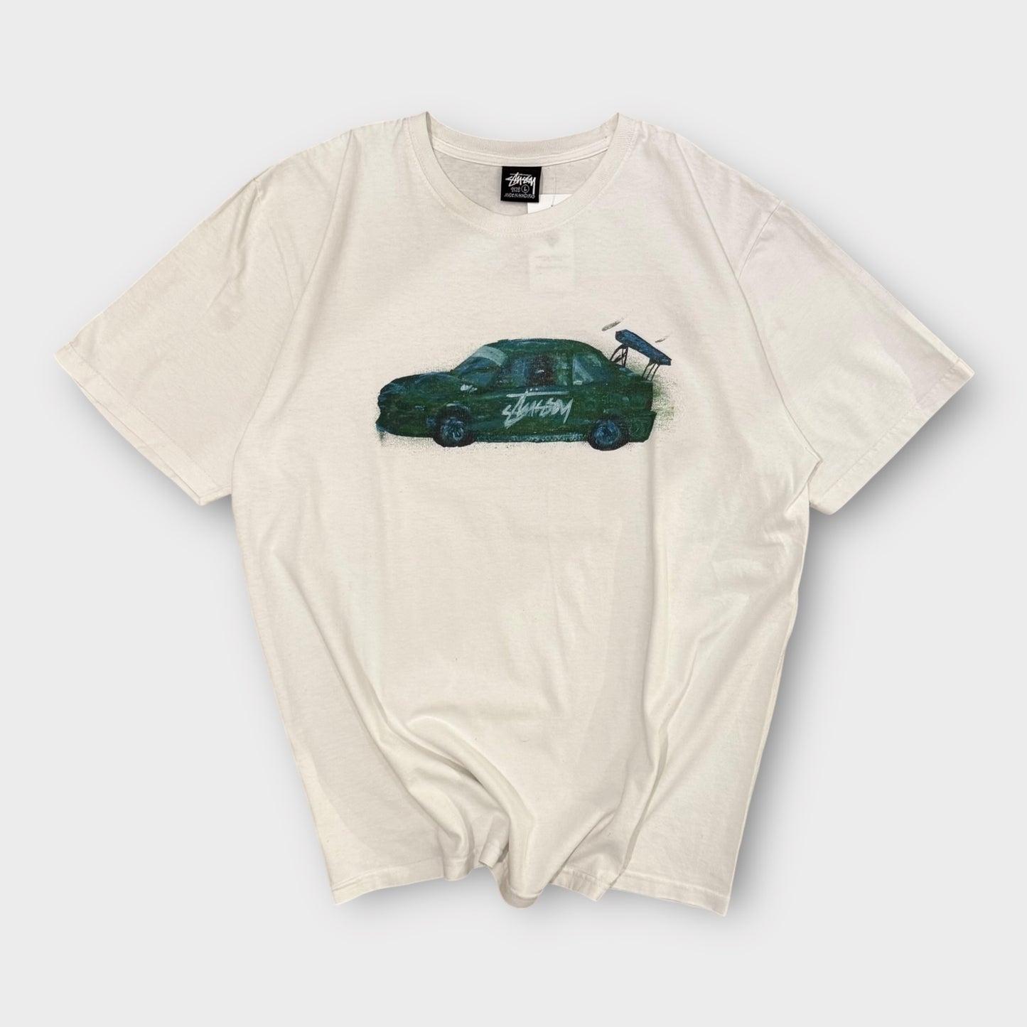 Rare "Car tee" Stussy blanc - L