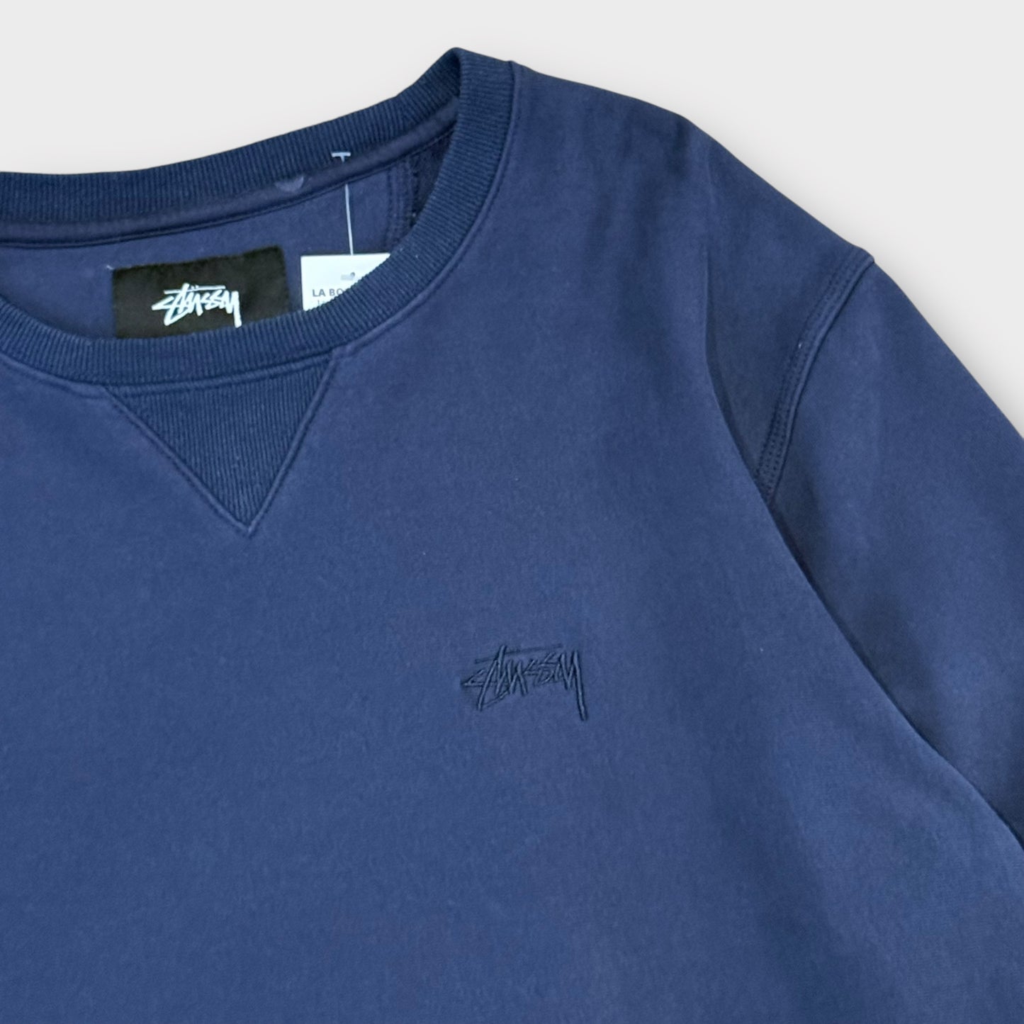 Sweat Stussy navy brodé - L