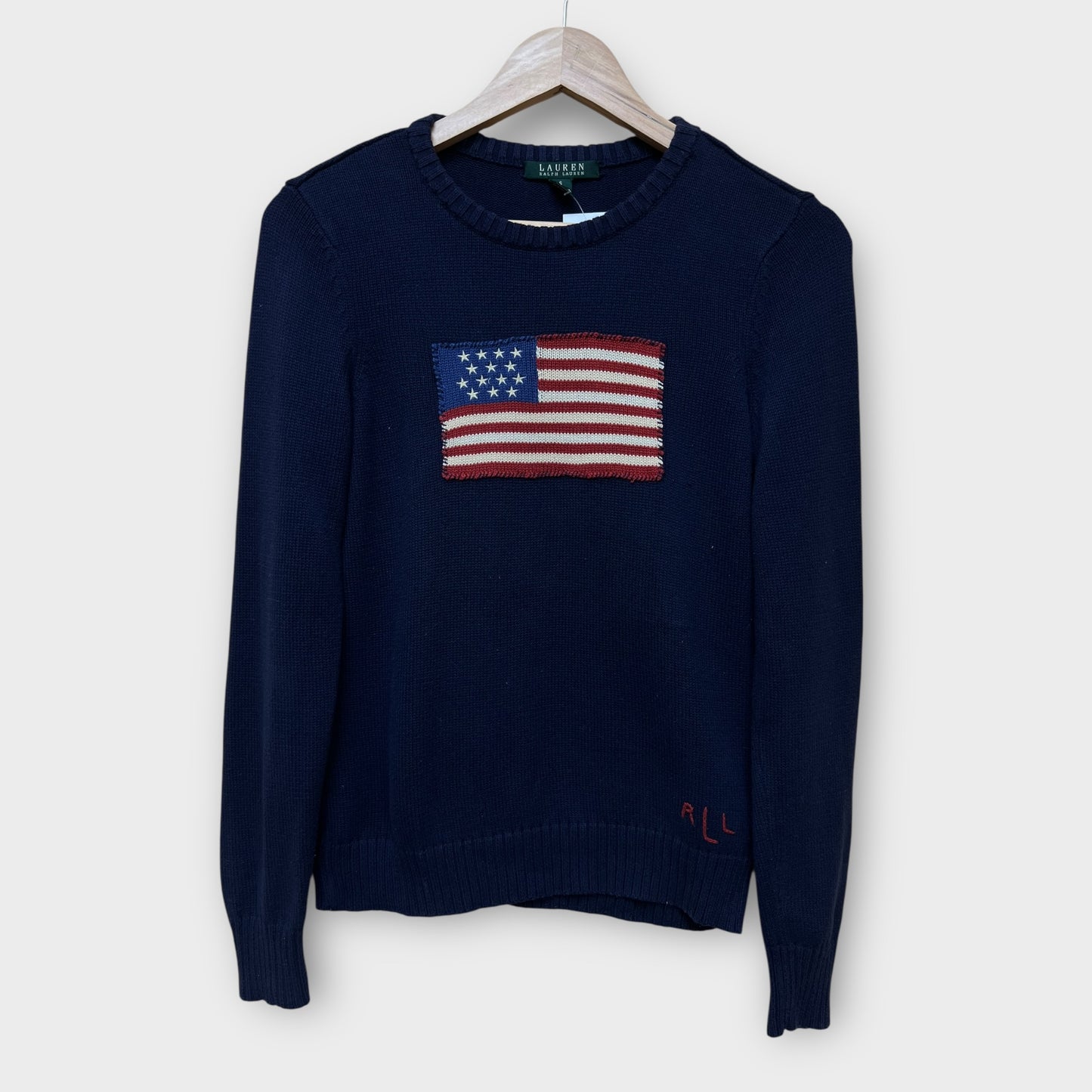Pull Flag Ralph Lauren bleu - S Femme