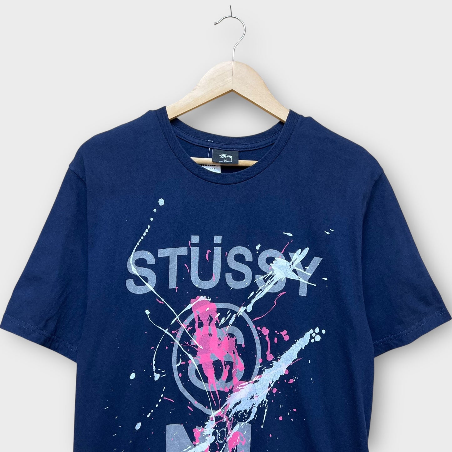 T-shirt Stussy splash navy - M