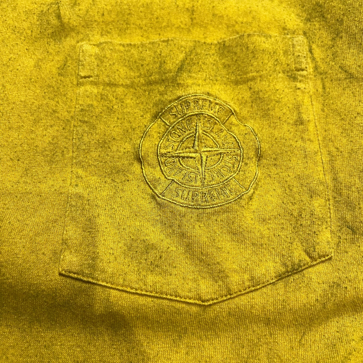 T-Shirt Stone Island X Supreme Jaune - S