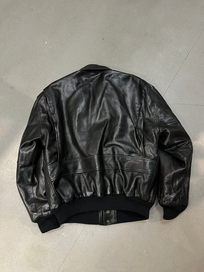 Bomber cuir noir