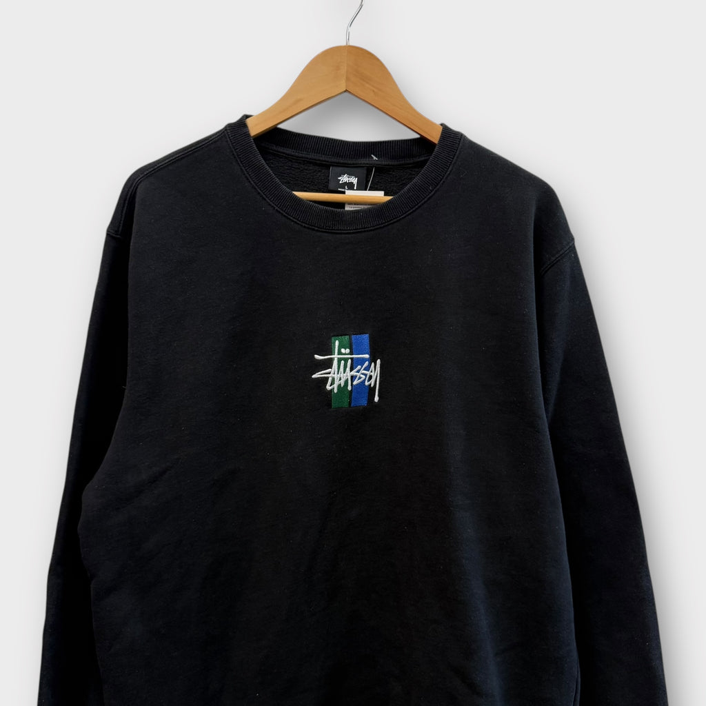 Sweat Stussy noir brodé - L