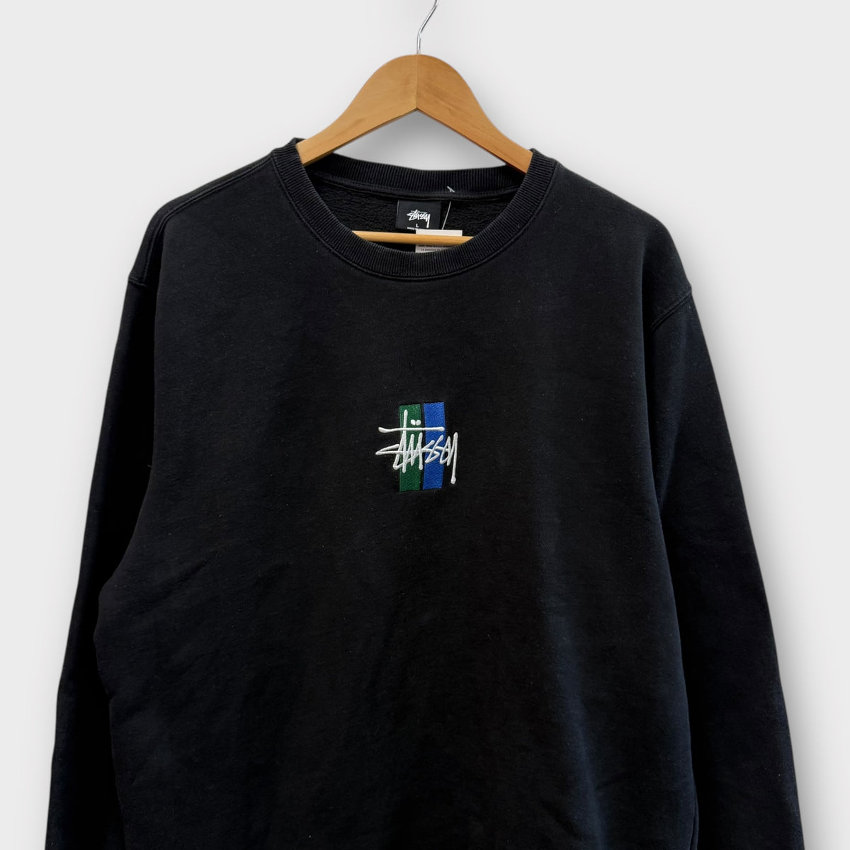 Sweat Stussy noir brodé - L