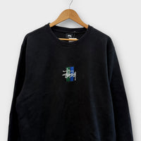 Sweat Stussy noir brodé - L