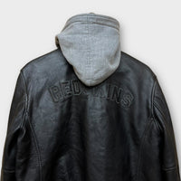 Bomber Redskins en cuir noir - L