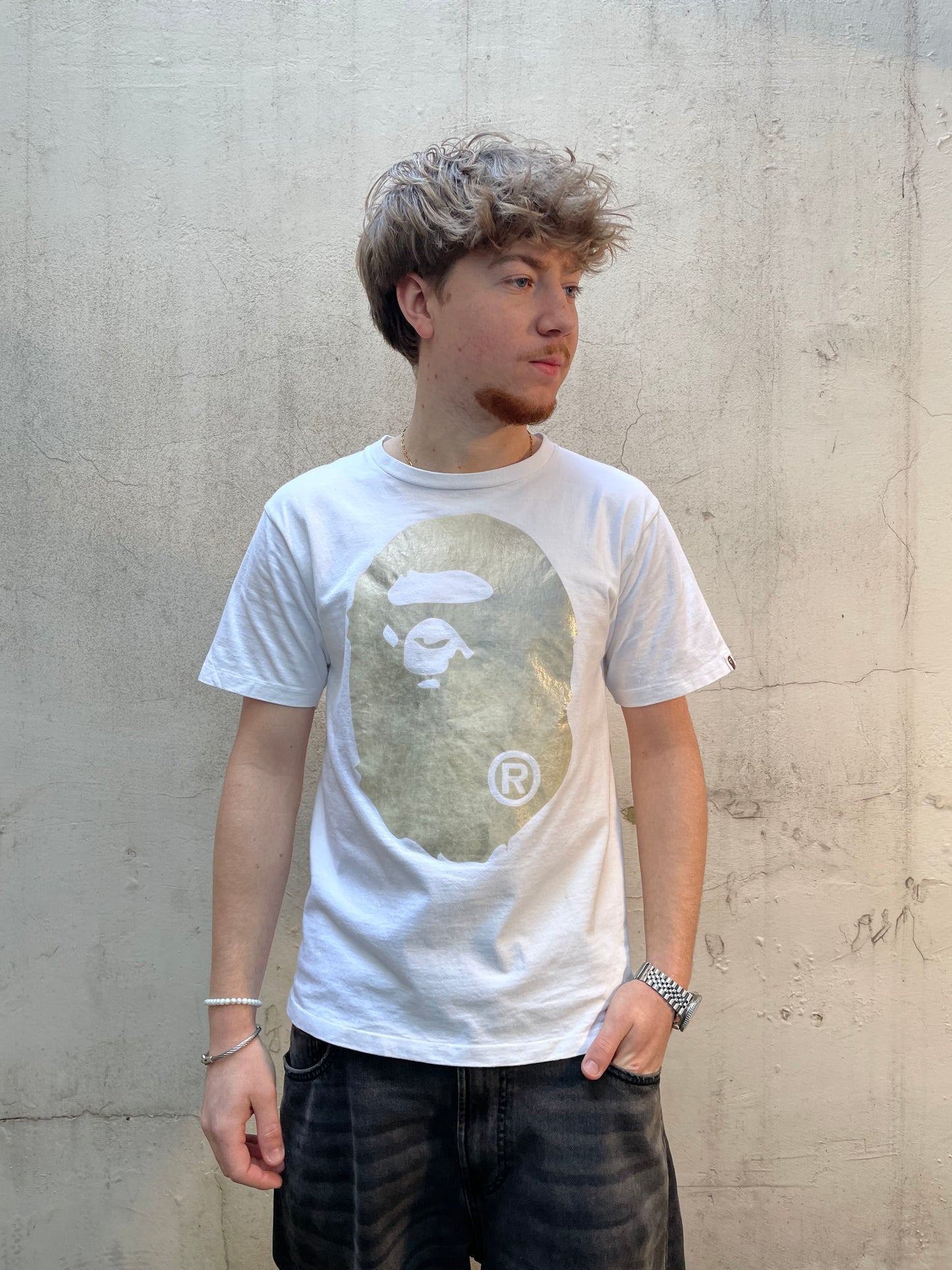 T-shirt Face Bape blanc - M